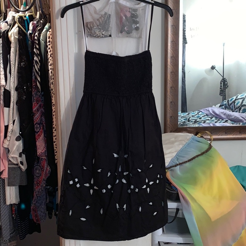Strapless dress from rue 21 with eyelets on bottom